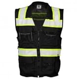 ML Kishigo - Black Heavy Duty Safety Vest Size: Large