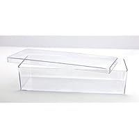 Clear Plastic Box - 9 1/2"L x 3 9/16" W x 2 1/4" H - 4 Boxes Per Pack