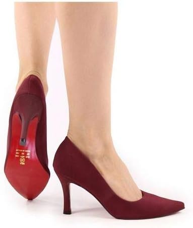 scarpin marrom camurça