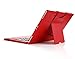 IVSO Apple iPad Pro 12.9 Case With Keyboard Ultra-Thin DETACHABLE Bluetooth Keyboard Stand Case / Cover for Apple iPad Pro 12.9-inch 2015/2017 Version Tablet (Red)