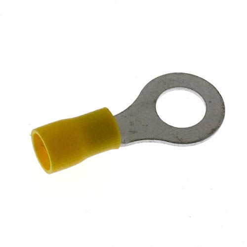SeKi 14025, 4.0 – 6.0 mm2, M8, Insulated, Pack of 25, Yellow