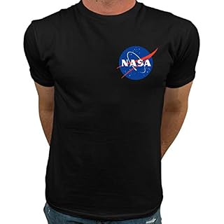 Market Trendz Official Logo NASA I Smaller Upper Left Chest Logo NASA T Shirts for Men