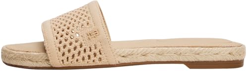Tommy Hilfiger Donna Sandali Knit Mesh Espadrille con Mesh, Beige (Clayed Pebble), 41