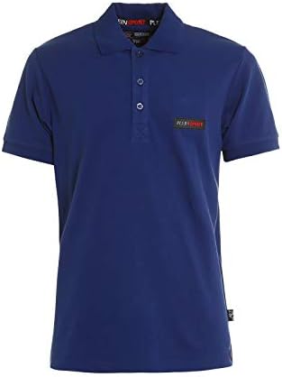 PLEIN SPORT Men's CMTK0518SJY001NB011 Blue Cotton Polo Shirt
