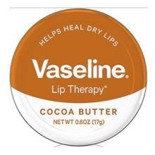 Vaseline Lip Therapy Cocoa Butter Lip Balm Tin, 0.6 Ounce -- 12 per case.
