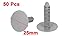uxcell a15041700ux0521 50 Pcs Gray Plastic Rivet Clips 8mm x 25mm x 31mm