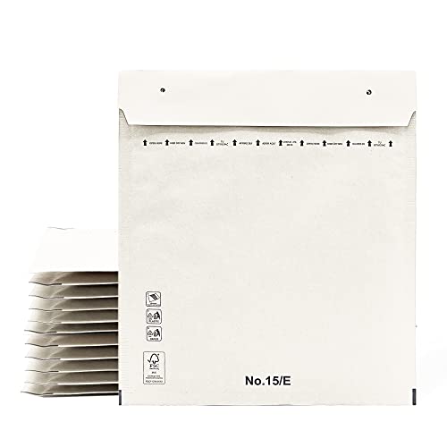 Padded Envelopes Mailing Envelopes Paper Bags with Bubble Inner White Peel and Seal Mailing Bags - Ofiturie (400 Envelopes, 220 x 260mm)