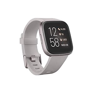 Fitbit-Versa-2-Health-Fitness-Smartwatch-with-Voice-Control-Sleep-Score-Music-One-Size-StoneMist-Grey Fitbit Versa 2 Health & Fitness Smartwatch with Voice Control, Sleep Score & Music
