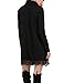 Leadingstar Women Scoop/Turtleneck Long Sleeve Irregular Lace Splice Shirt Dress