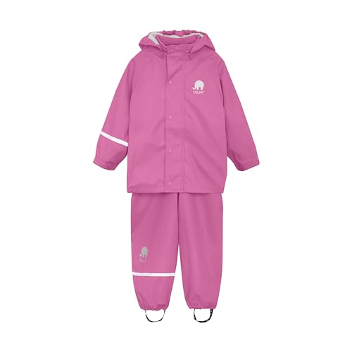 Celavi Basic Rainwear Suit -Solid - Manteau Imperméable - Fille - Rose (Real Pink) - Taille unique (Taille fabricant: 130 cm)