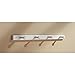 iDesign Wooden Wall Mount 4-Peg Coat Rack for Hanging Jackets, Leashes, Purses, Hats, Scarves, Bags in Mudroom, Kitchen, Office, 21.5