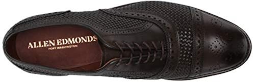 Allen Edmonds Mens Strand Weave Cap Toes Oxford, Burnished Olive