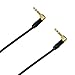Audio2000's C25 1/4 Inch TRS Right Angle Cable (3 Feet 2 Pack)