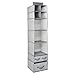 mDesign Fabric Hanging Organizer - Closet Rod Storage - 7 Shelves/3 Drawers for Baby Nursery Bedroom Organization - Hold Clothes, Linens, Toys, Accessories - Lido Collection - 2 Pack - Gray