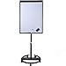 DexBoard 40 X 28 Inch Mobile Magnetic Whiteboard, Height Adjustable Dry Erase Easel on Rolling Stand with Flipchart Easel Pad, Magnets & Eraser, Black