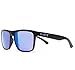 GloFX Bridge Diffraction Glasses – Flat Black – Blue Mirror