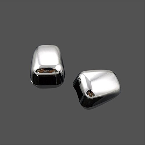 FMtoppeak Silver 2pcs Front Windshield Washer Wiper Spray Nozzle Trim Cover for 2007-2016 Jeep Compass/Patriot/Grand Cherokee/Cherokee