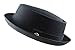 The Hat Depot 1400f2091 100% Cotton Paisley Lining Premium Quality Porkpie Hat (S/M, Black)
