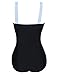 Summer Mae Women's Bathing Suits Long Torso Padded V-neck Colorblock 1 Piece Swimsuit