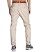 ITALY MORN Men's Chino Khaki Flat Front Casual Pants L Cream Khaki