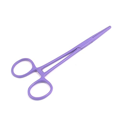 OdontoMed2011Â® Crile Forceps Locking Tweezers Clamp, Straight, 5-1/2 Inch Purple Color Hemostat Locking Clamp