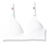 Maidenform Girl Big Girls' Seamless Hybrid Bra, White, 30
