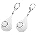 Personal Alarm - HUMUTU Safesound Personal Alarms for Women, 125 db Loud Siren Song Alarm Keychain For Kids Women and Elders with 3 LR44 Batteries included（2 Packs White）