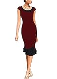 Viwenni Women's Bodycon Business Party Cocktail Pencil Dresses