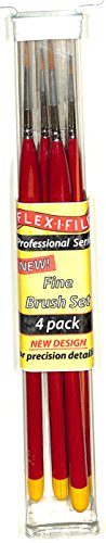 FLXBRUSHSET-F Flex-I-File Paint Fine Brush Set (4 pack)