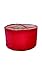 Maxi Collapsible Fabric Extra Extra Large Hat Box (Red Extra Extra Large) with Clear PVC top