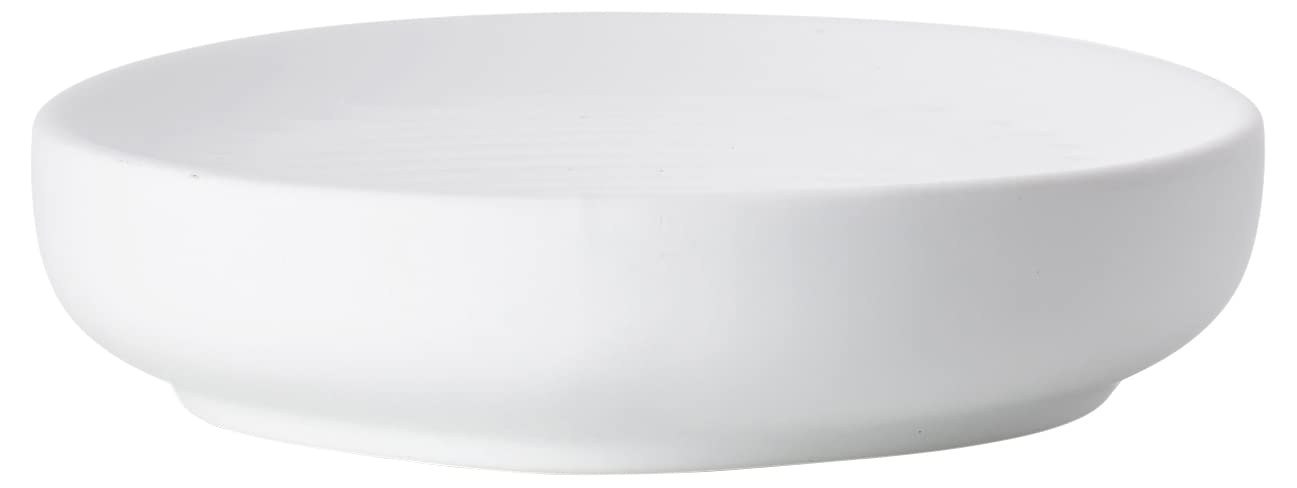 Zone Denmark 331209 Soap Tray White - Soap Trays (White, Porcelain, Round, Bath, 12 cm, 30 mm)