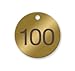 Numbered Solid Brass Valve Tags - Pack of 25 (76-100)