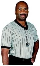 Dalco Athletic Mens Grey/Black Pinstripe Referee Shirt