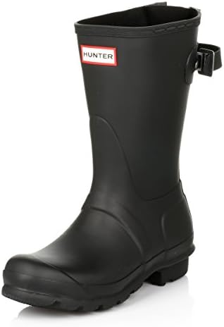 Hunter women's original back adjustable rain boots black Clearance