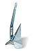 Lewmar Galvanized Steel Delta Anchor 22 lbs. for Boats 25'- 35', Lead ballasted tip for Quick Setting, Integrated Eye for Trip line, Measures 27-3/8