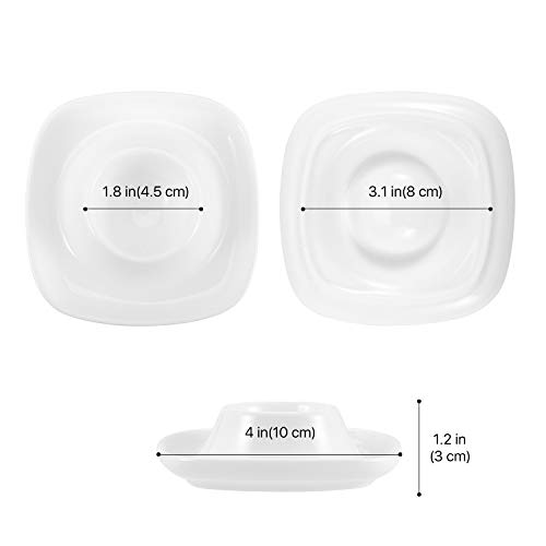 image for Flexzion Ceramic Egg Cups Set of 4 Pack, Porcelain Hard Soft Boiled Eg