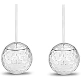 Bopfimer Disco Flash Ball Cocktail Cup Nightclub Bar Party Flashlight Straw Wine Glass Drinking Syrup Tea Bottle 2 Piece