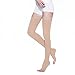 PPXGOGO Compression Socks Firm Support 15-20 mmHg Gradient Thigh High Compression Stockings for Women & Men with Silicone Band Treatment for Running