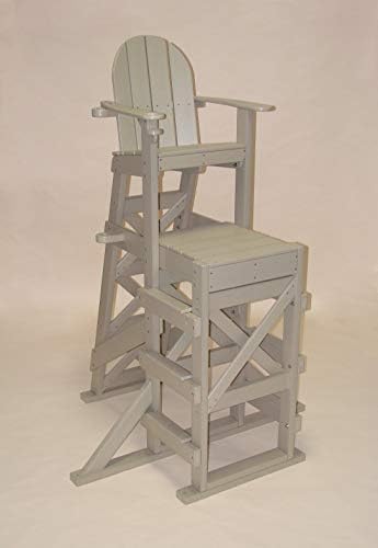 Tailwind Furniture Recycled Plastic TLG530 Tall Lifeguard Chair with Side Steps - Seat Height: 64" - Lead Time to Ship 1 to 3 Weeks