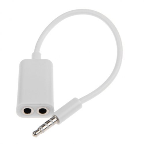 ANRANK AK1235ASW White 3.5mm Audio Y Splitter Cable Cord Plug Speaker Headphones for Smartphones iPhones iPads iPods Tablets MP3 players Laptops
