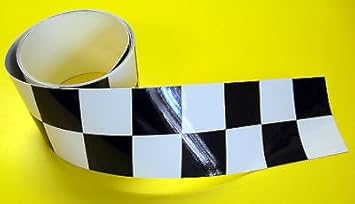 Amazon Fr Cafe Racer Double A Damiers Casque Bande Autocollant 1220x13mm 2 Longueurs