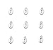 zxl 100pcs Antique Silver Plated 0-9 Figures Numbers Charms Pendant for Necklace Bracelet Diy Jewelry Making Accessories 16x8mm (100pcs Figures)