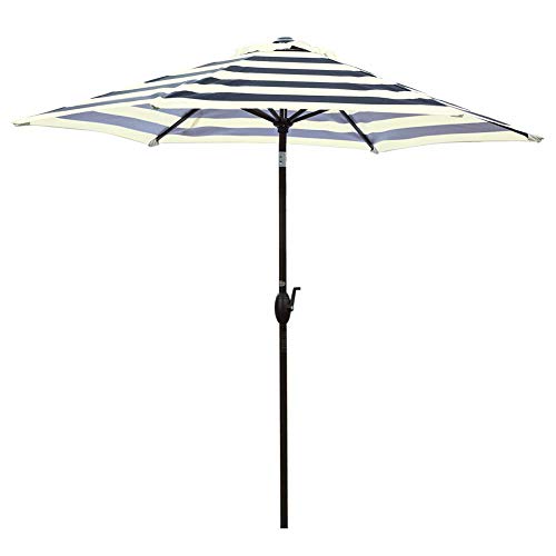 Abba Patio 9ft Striped Patio Umbrella Outdoor Umbrella Patio Market Table Umbrella With Push Button Tilt And Crank For Garden Lawn Deck Backyard Pool Black Stripe Buy Online In Barbados At