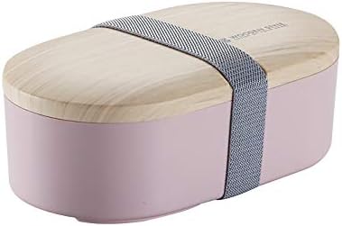 DIYOO Bento Box Sealed Lunch Box Lunch Box Bamboo School Lunch Box Wheat Picnic Pink