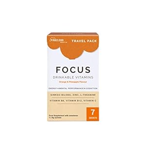 Focus Drinkable Vitamins with Ginkgo Biloba, L-Theanine & B Vitamins – Vegan Nootropics for Mental Performance…
