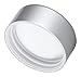 (6 pack) 5 ml 1/6 oz Amber Glass Balm Jars with Silver Matte Smooth Lids