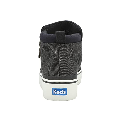 Keds Women's Cooper Zip Bootie Suede/Canvas Rain Boot Black 10 for sale