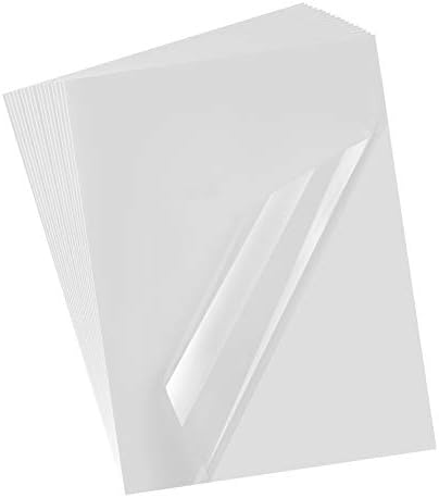 Quacoww 25 Sheets A4 Size Blank Clean, Transparent Vinyl Glossy Sticky, Waterproof Clear Adhesive Stickers, (Inkjet Printable)