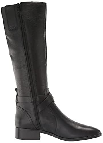 Naturalizer Womens Rena Knee High Riding Boot Black Leather Narrow