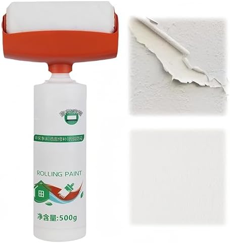 500g Wall Repair Rolling Brush,Wall Repair Paste Roller,White Wall Roller Brush Set Tool,Roller Wall Patching Brush,Convenient Wall Repair Roller Brush for Renovation,Wall Repair Tool for Quick Fixes